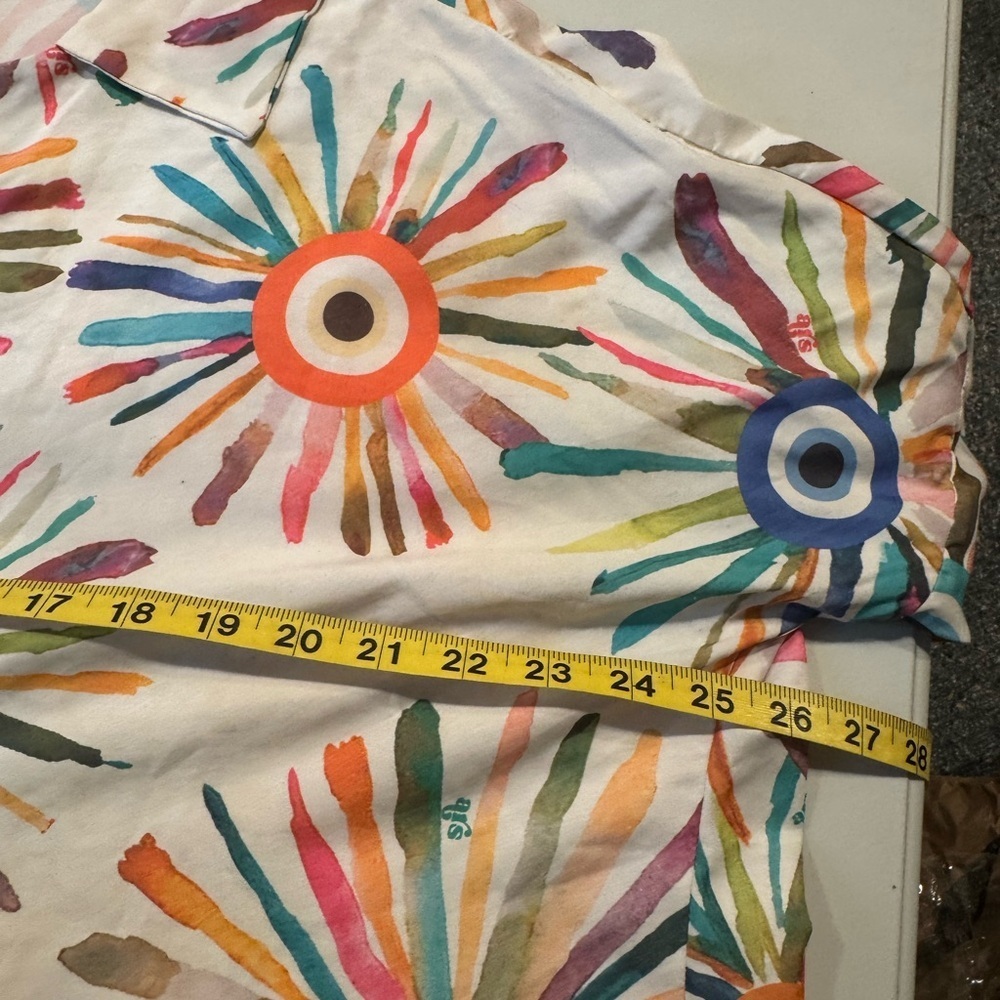 Ars Abstract Collared Button Up Blouse - image 8